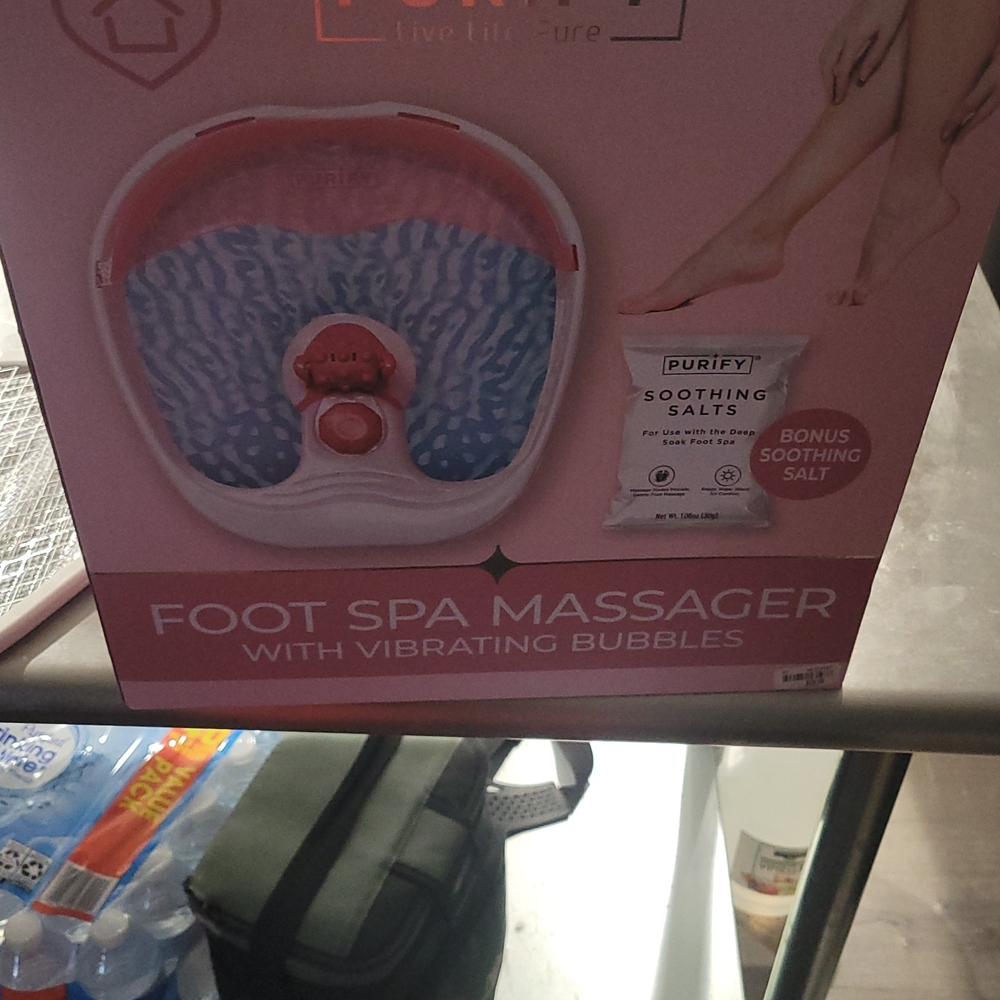 Pink and Blue Foot Spa Massager